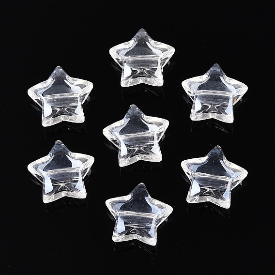 Прозрачные акриловые бусины, звезда