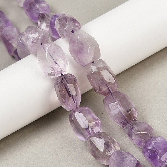 Природный аметист нитей бисера, граненые, самородки