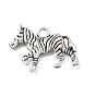 Tibetan Style Alloy Pendants, Zebra Charms