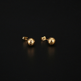 304 Stainless Steel Round Ball Stud Earrings for Women