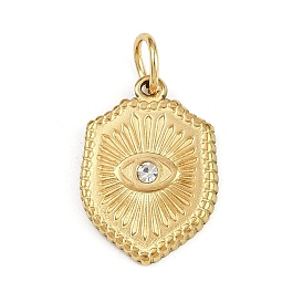 304 из нержавеющей стали горный хрусталь подвески, щит с чарами от сглаза, с целью перехода в кольце