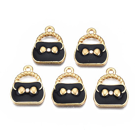 Crémaillère placage pendentifs en émail d'alliage, sans cadmium et sans nickel et sans plomb, sac