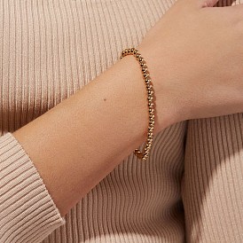 Minimalist Copper Bead Bracelet for Women - Fashionable and Unique Gold Plated Hand Chain