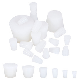 Заглушка из твердого силикона для пробирок, многоразовая сменная пробка для бутылок, лабораторные принадлежности, конический