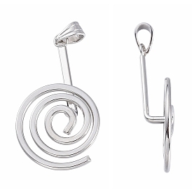 Латуни пончик поручительств, donuthalter, подходит для изготовления ювелирных изделий с подвесками, DIY фурнитура для ювелиных изделий, 47x23 мм, отверстие : 4 мм