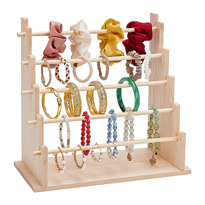 Деревянные подставки для резинок для волос, подставки для органайзеров для аксессуаров для волос