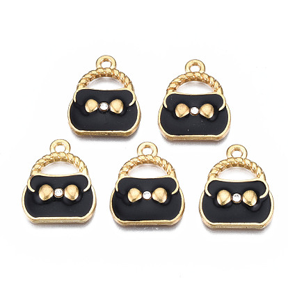 Crémaillère placage pendentifs en émail d'alliage, sans cadmium et sans nickel et sans plomb, sac