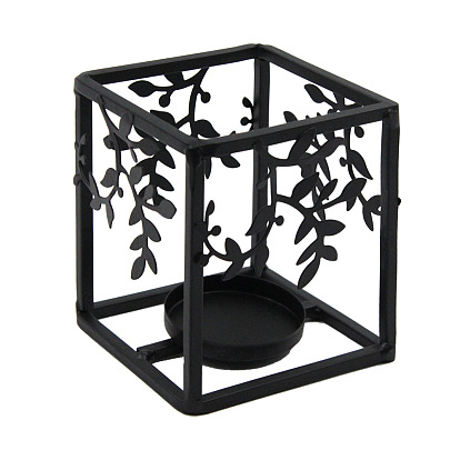 Rectangle Shape Iron Candle Holder, Candle Storage Container Home Decoration