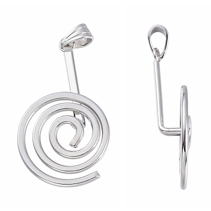 Латуни пончик поручительств, donuthalter, подходит для изготовления ювелирных изделий с подвесками, DIY фурнитура для ювелиных изделий, 47x23 мм, отверстие : 4 мм