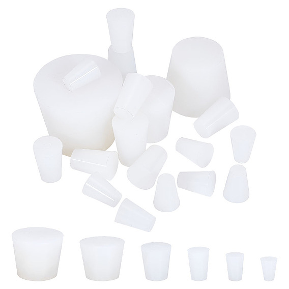 Заглушка из твердого силикона для пробирок, многоразовая сменная пробка для бутылок, лабораторные принадлежности, конический