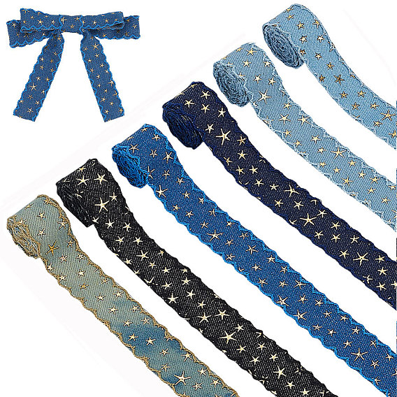 6 двор 6 цветная полиэфирная лента, звезда, для аксессуаров для одежды