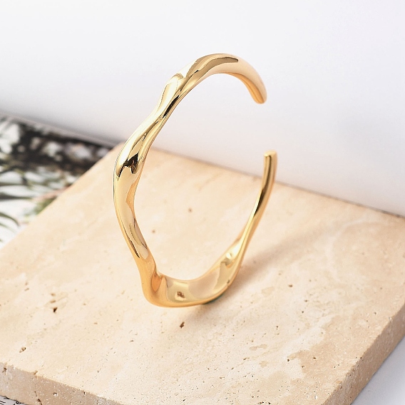 Латунь манжеты браслеты, штабелируемые браслеты для женщин, долговечный