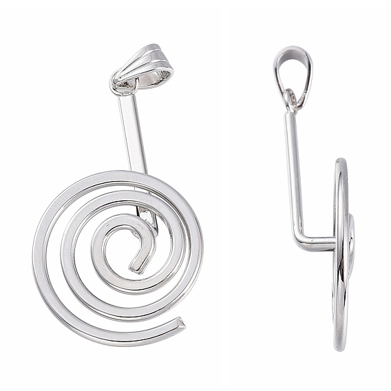 Латуни пончик поручительств, donuthalter, подходит для изготовления ювелирных изделий с подвесками, DIY фурнитура для ювелиных изделий, 47x23 мм, отверстие : 4 мм