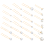 Iron Hair Forks, with Copper Wire Wounding ABS Beads