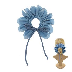 300Pcs Flower Girls Hair Accessories, Scrunchie/Scrunchy, Polyester Elastic Hair Ties, Ponytail Holder