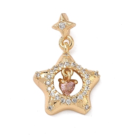 Латунные микро проложить кубического циркония подвески, звезды прелести