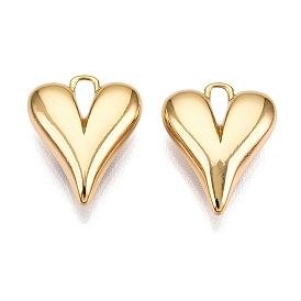 Brass Pendants, Heart Charms