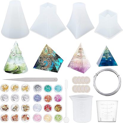 Разработка, Силиконовые формы, пластиковый мерный стаканчик, латексные кроватки, железный пинцет, порошок пыли блеска ногтя и чип серебряной фольги золота