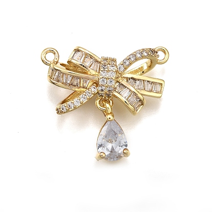 Латунные микро проложить кубического циркония подвески, бантом со слезой, стойки покрытие, долговечный, без свинца и без кадмия