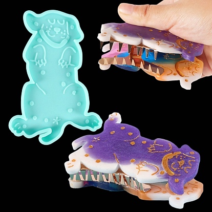Claw Hair Clip Cabochon Silicone Molds, Resin Casting Molds, For UV Resin, Epoxy Resin Jewelry Making, Dog