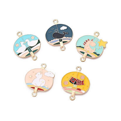 Подвески из эмали и сплава, подвески для подключения вентилятора, без кадмия и без свинца, розовое золото 