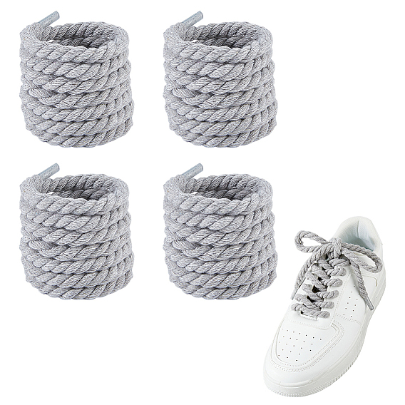 4 пары хлопковых шнурков, украшения для обуви