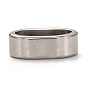 201 Stainless Steel Slide Charms/Slider Beads, for Leather Cord Bracelets Making, Oval