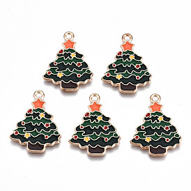 Подвески из эмали и сплава, Рождество, без кадмия и без свинца, рождественская елка, золотой свет