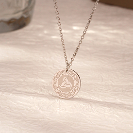 Стильные 304 подвески из нержавеющей стали с символом викингов в виде тройного рога Одина для женщин на каждый день