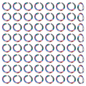 100 шт. 304 открытые соединительные кольца из нержавеющей стали, круглые кольца