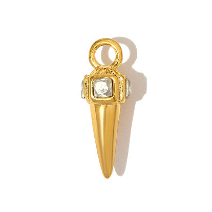 304 нержавеющая сталь с подвесками из кубического циркония, ионное покрытие (ip), реальный 18 k позолоченный