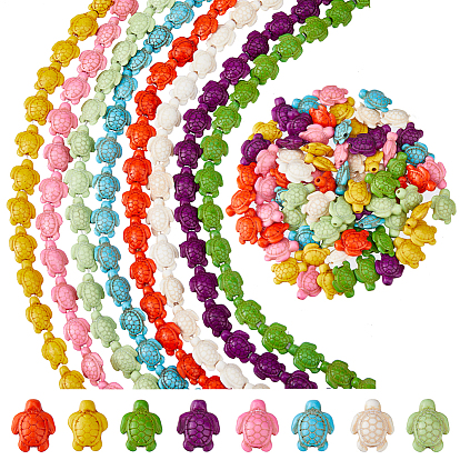 8 нити 8 стили окрашенные синтетические бирюзовые бусины