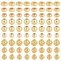 180Pcs 9 Styles Brass Beads, Long-Lasting Plated, Rondelle