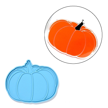 DIY Pumpkin-shaped Silicone Coaster Molds, Resin Casting Molds, For UV Resin, Epoxy Resin Craft Making