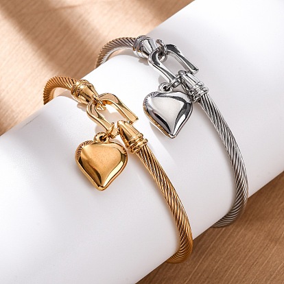 304 из нержавеющей стали шарма браслеты, сердце