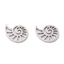Pendentifs en acier inoxydable, Coupe au laser, polissage manuel, conque