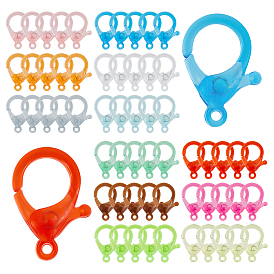 120Pcs 12 Colors Transparent Plastic Lobster CLaw Clasps