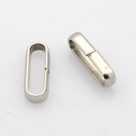 201 Stainless Steel Oval Quick Link Connectors, Linking Rings, Closed but Unsoldered, 10x3.5x2mm, Hole: 2x8.5mm