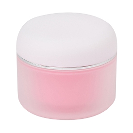 Plastic Portable Cream Jar, Empty Refillable Cosmetic Containers, with Screw Lid & Inner Cover
