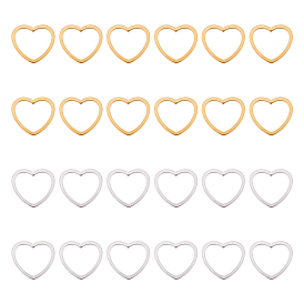 40 шт. 2 стиль 304 соединительное кольцо из нержавеющей стали, сердце