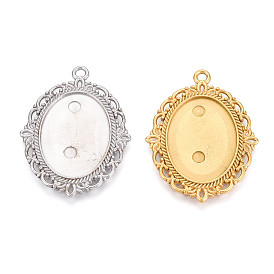 Не тускнеет 304 подвеска из нержавеющей стали кабошон, овальные