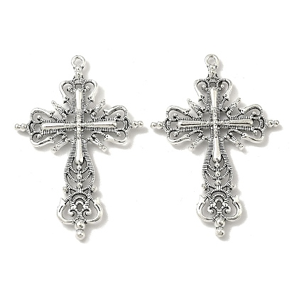 Тибетский стиль сплава цинка большие готические подвески, без свинца и без кадмия, крестик