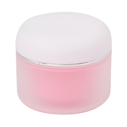 Plastic Portable Cream Jar, Empty Refillable Cosmetic Containers, with Screw Lid & Inner Cover
