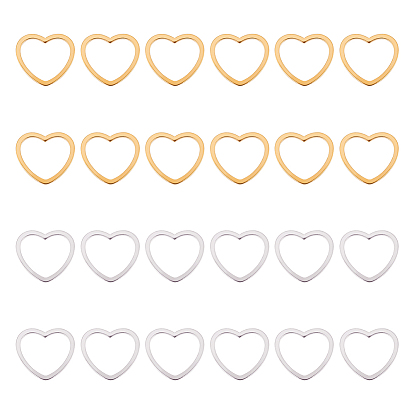 40 шт. 2 стиль 304 соединительное кольцо из нержавеющей стали, сердце