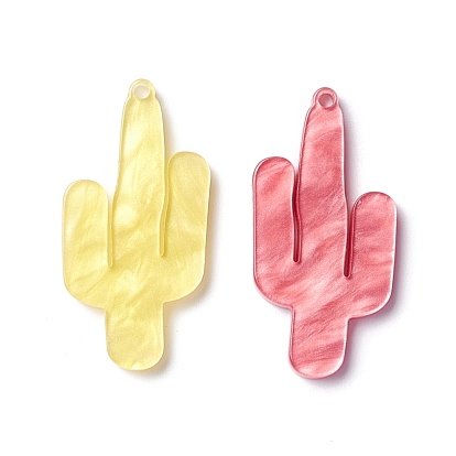 Opaque Acrylic Pendants, Cactus