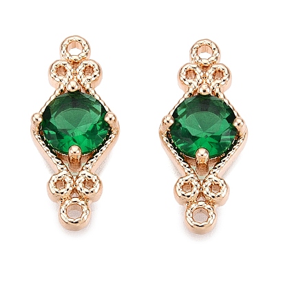 Подвески из латуни с граненым стеклянным соединителем, звенья китайского узла, золотые