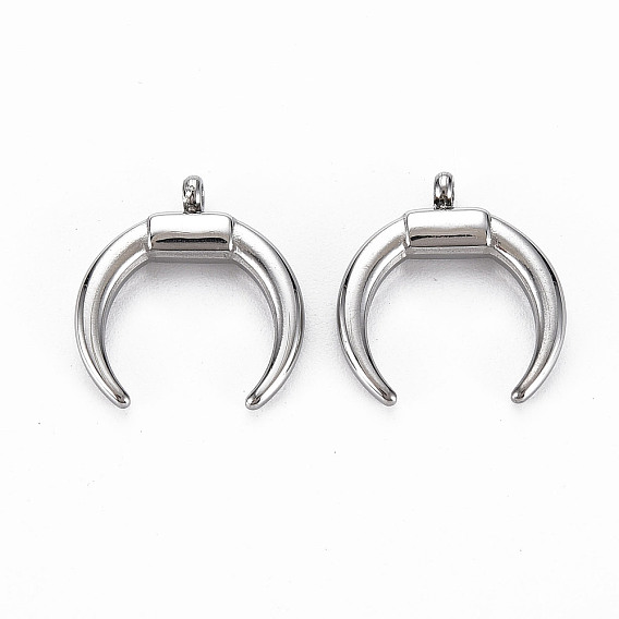 304 подвески из нержавеющей стали, подвеска с двойным рогом, без кадмия, без никеля и без свинца, серп