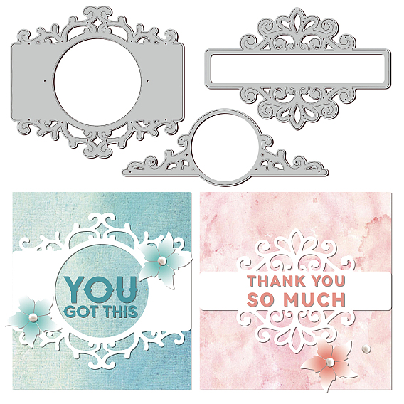 3 шт 3 стили трафареты для штампов из углеродистой стали, для diy scrapbooking, Фотоальбом, декоративная бумага для тиснения, цвет нержавеющей стали, цветочная рамка