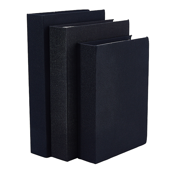 3 pièces 3 styles lin/coton livre de simulation de modèles, décorations d'affichage d'accessoires pour étagères à la maison