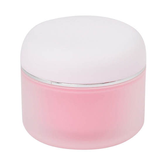 Plastic Portable Cream Jar, Empty Refillable Cosmetic Containers, with Screw Lid & Inner Cover